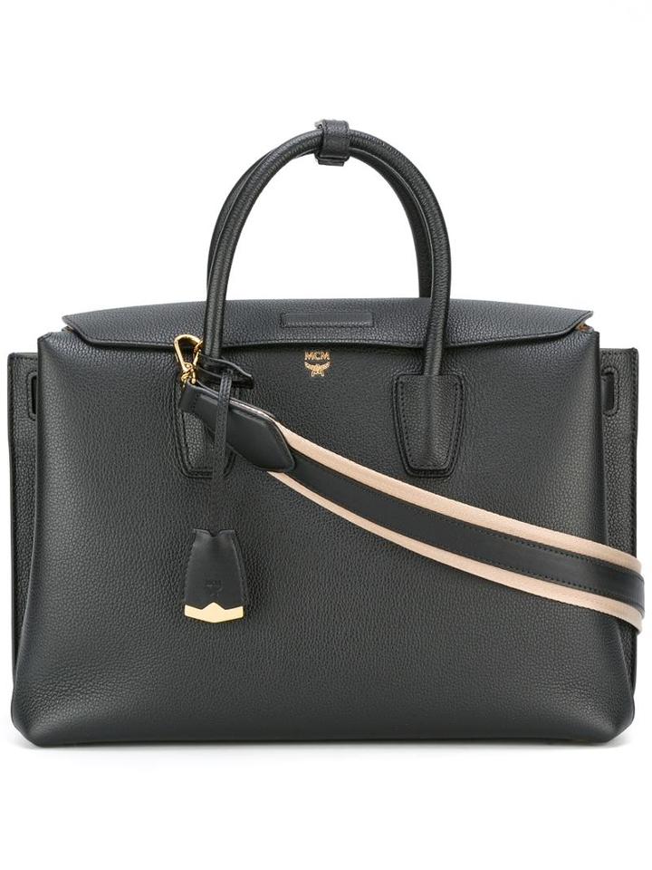 Mcm 'milla' Large Tote, Women's, Black, Leather