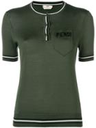 Fendi Short Sleeve Polo Shirt - Green