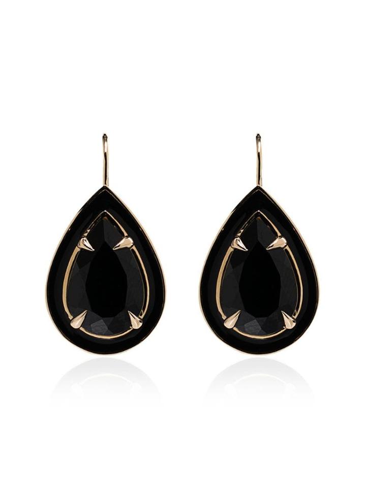 Alison Lou 14kt Gold Clip-on Earrings - 101 - Black