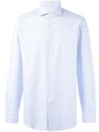 Barba Micro Check Shirt, Men's, Size: 42, Blue, Cotton