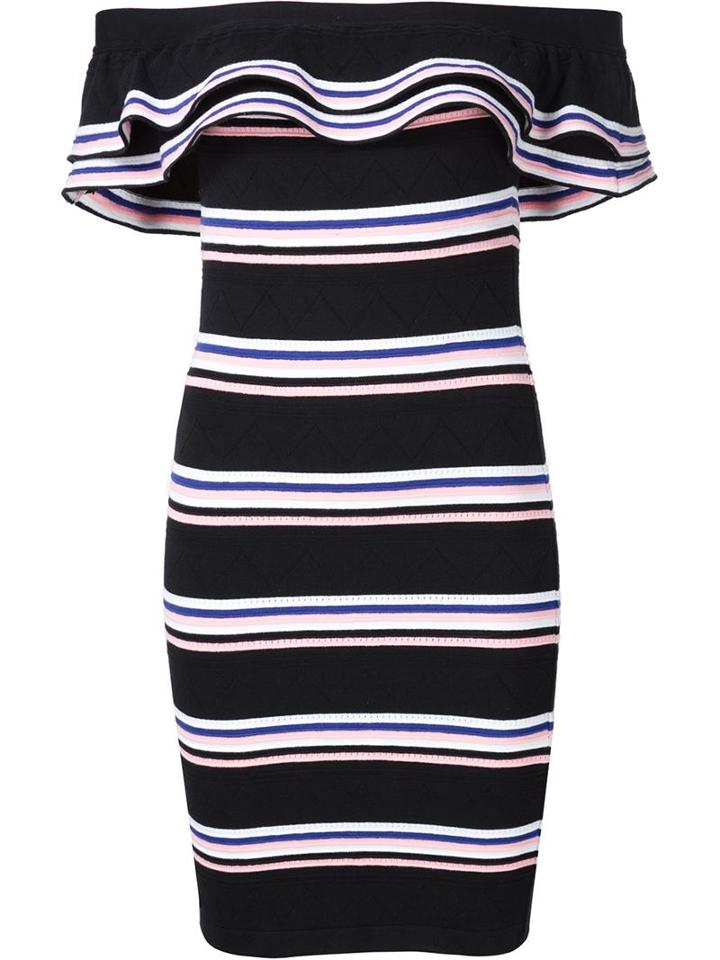 Msgm Off Shoulder Knit Dress