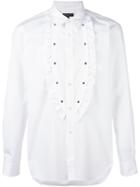 Comme Des Garçons Homme Plus Studded Bib Shirt, Men's, Size: Large, White, Cotton