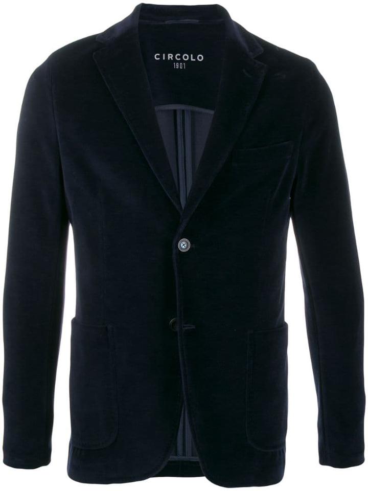 Circolo 1901 Velvet Blazer - Blue