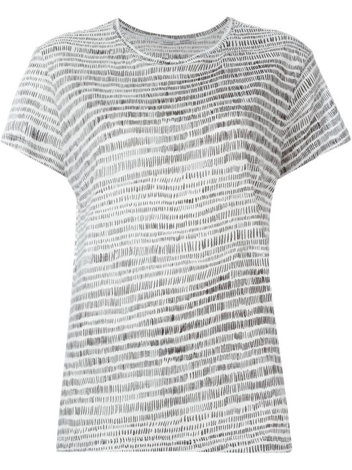 Proenza Schouler Dash Print T-shirt, Women's, Size: Xs, White, Cotton