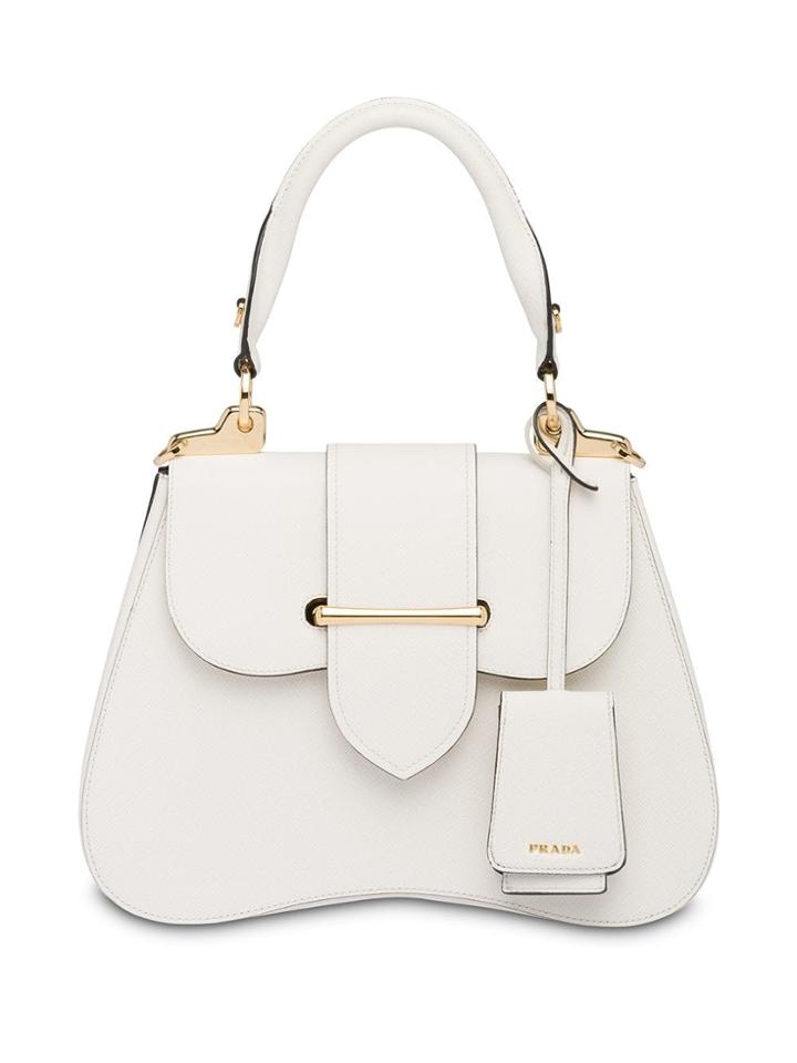 Prada Prada Sidonie Medium Saffiano Bag - White