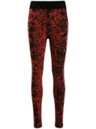 Wolford Blotched Snake Leggings - Red