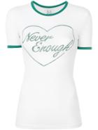 Zoe Karssen - 'never Enough' Print T-shirt - Women - Cotton/modal - S, White, Cotton/modal
