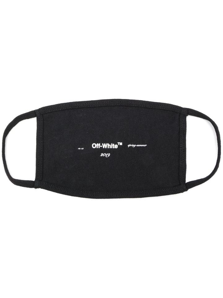Off-white Printed Face Mask - Black