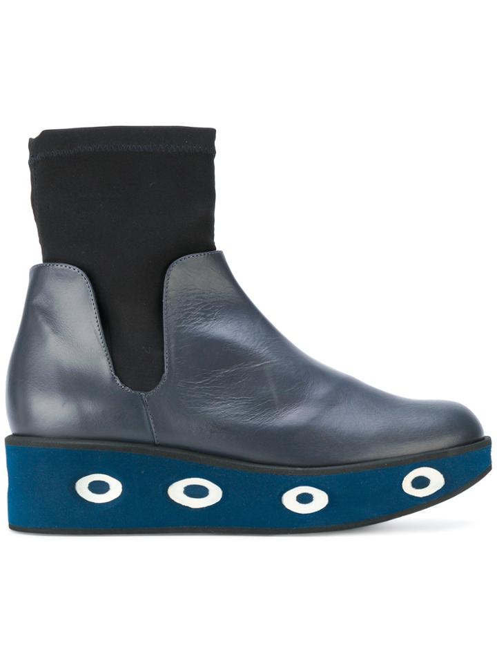 Paloma Barceló Platform Sock Boots - Blue
