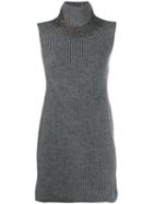 Ermanno Scervino Knitted Sleeveless Dress - Grey