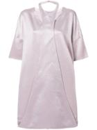 Valentino Folded Detail Dress - Pink & Purple