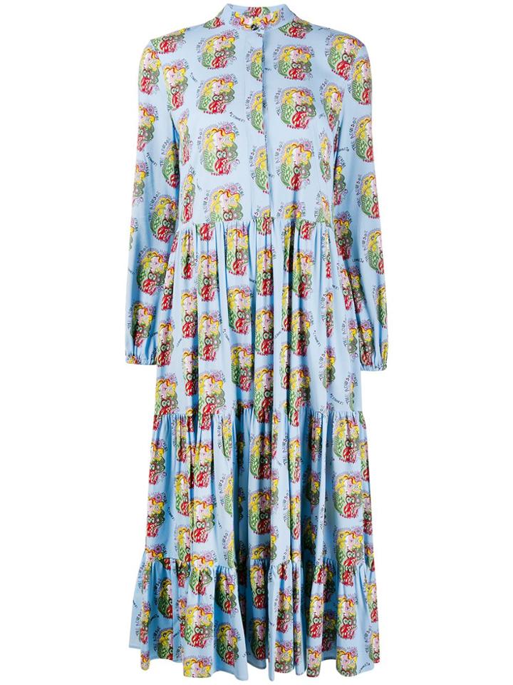 La Doublej The Advisor Midi Shirt Dress - Blue