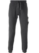 Stone Island Logo Patch Track Pants, Men's, Size: Large, Grey, Cotton