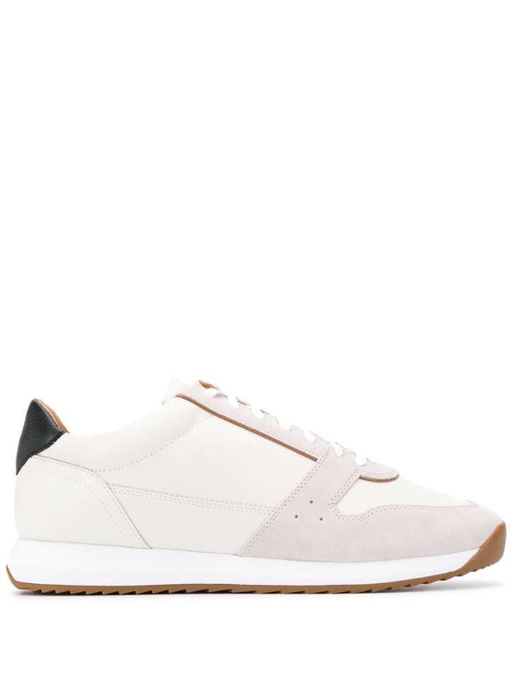 Boss Hugo Boss Running-inspired Suede Trainers - Neutrals