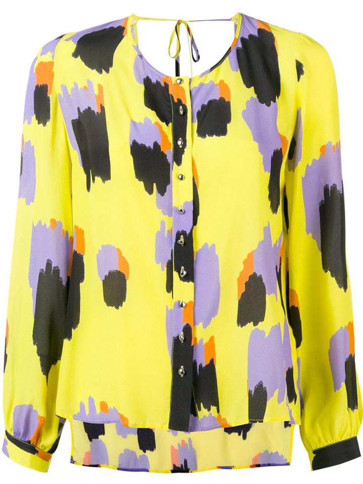 Just Cavalli Printed Button Shirt - Yellow