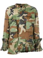 Erika Cavallini - Camouflage Jacket - Women - Cotton - One Size, Women's, Green, Cotton