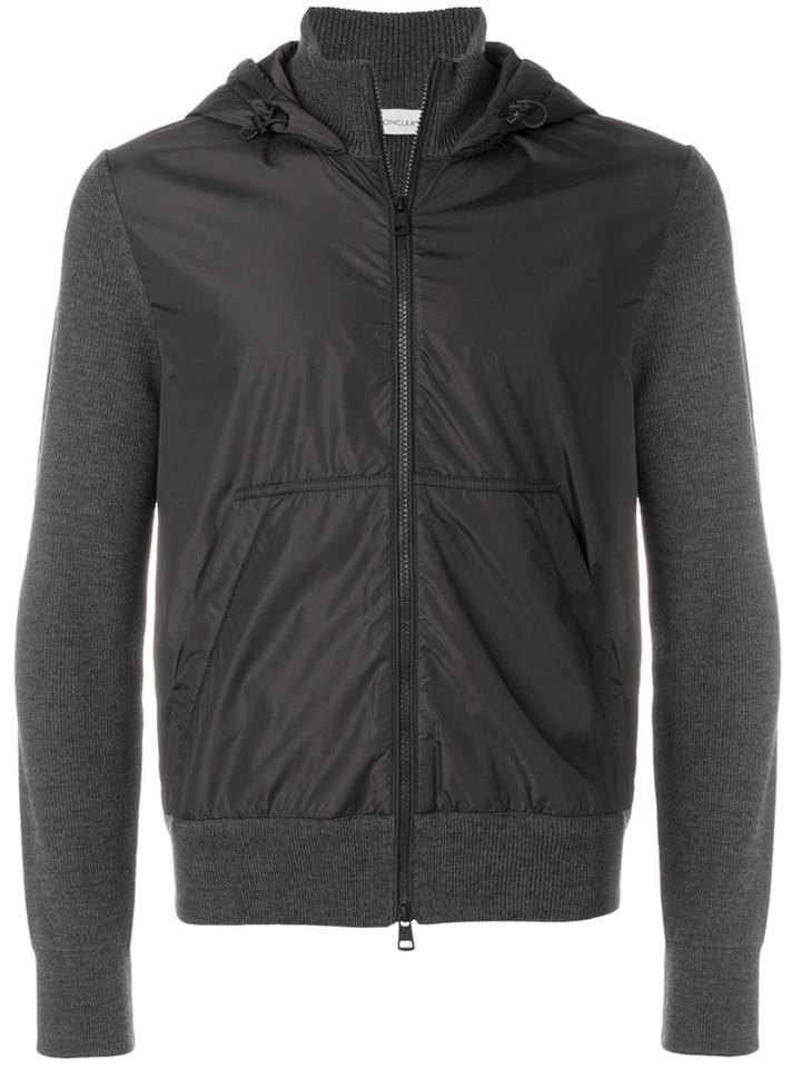 Moncler Contrast Front Hoodie - Grey