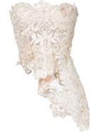 Nedret Taciroglu Couture Lace Embroidered Top - Neutrals