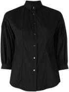 Xacus - Cropped Sleeves Shirt - Women - Cotton/nylon/spandex/elastane - 40, Women's, Black, Cotton/nylon/spandex/elastane