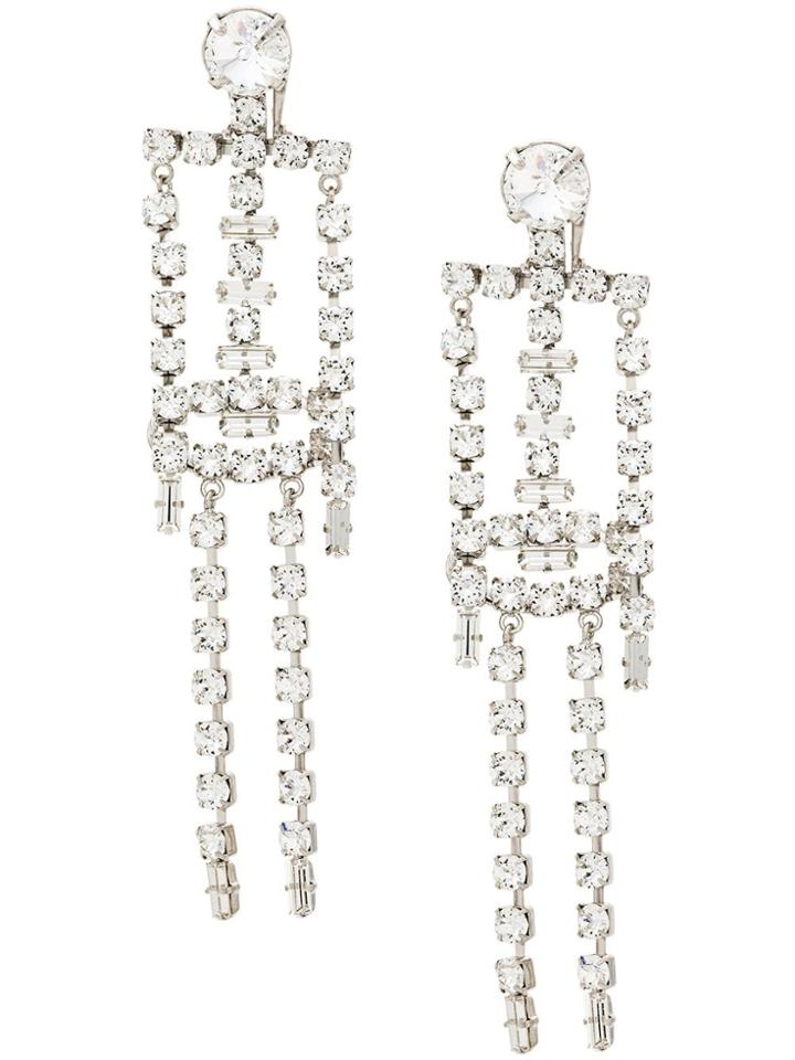 Alexa Chung Skeleton Clip-on Earrings - Silver