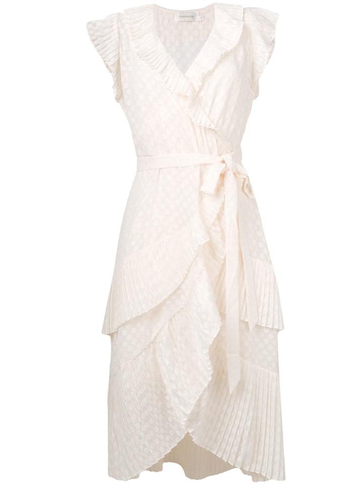 Zimmermann Pleat Detail Dress - Neutrals