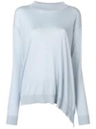 Stella Mccartney Asymmetric Longline Sweater - Blue