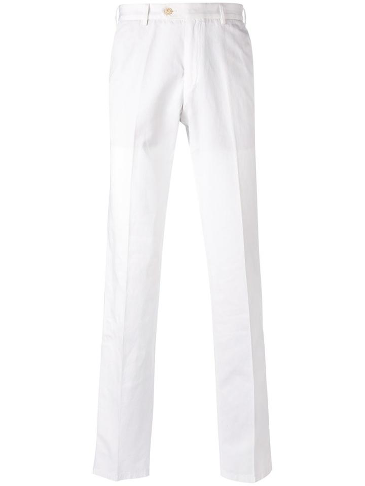 Four Pocket Straight Trousers - Men - Cotton/linen/flax - 52, White, Cotton/linen/flax, Loro Piana