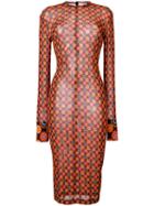Givenchy - Patterned Dress - Women - Polyamide/viscose - 38, Yellow/orange, Polyamide/viscose