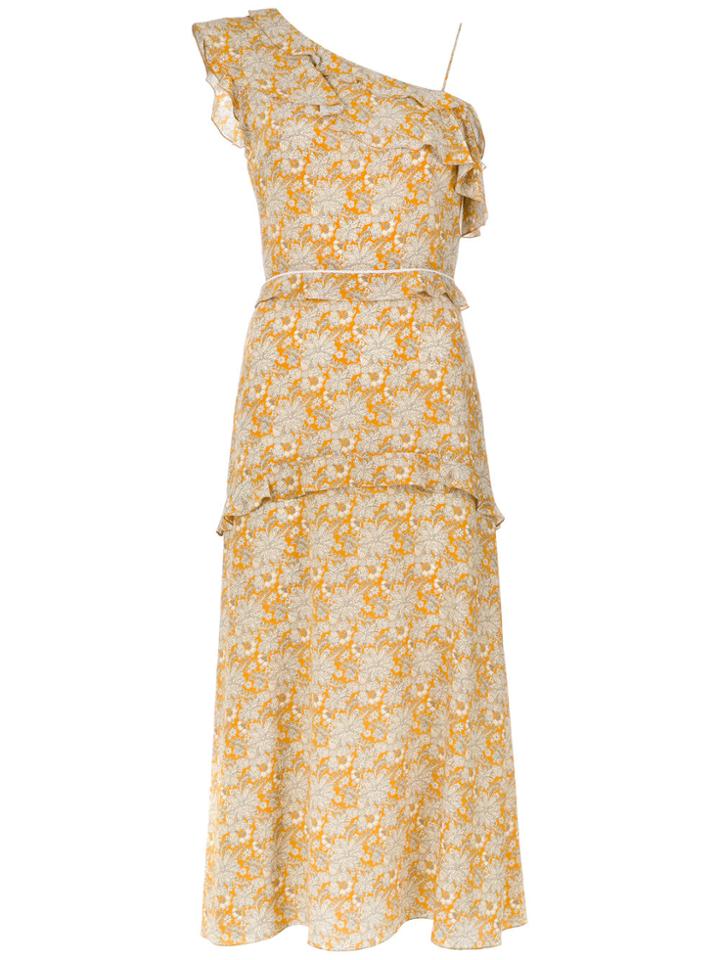 Nk Printed Midi Dress - Yellow & Orange