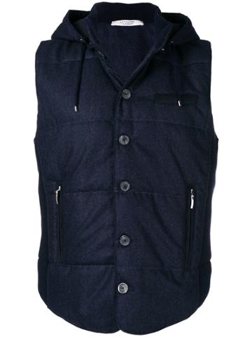 La Fileria For D'aniello Hooded Gilet - Blue