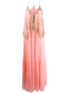 Blumarine Beaded Maxi Dress - Pink