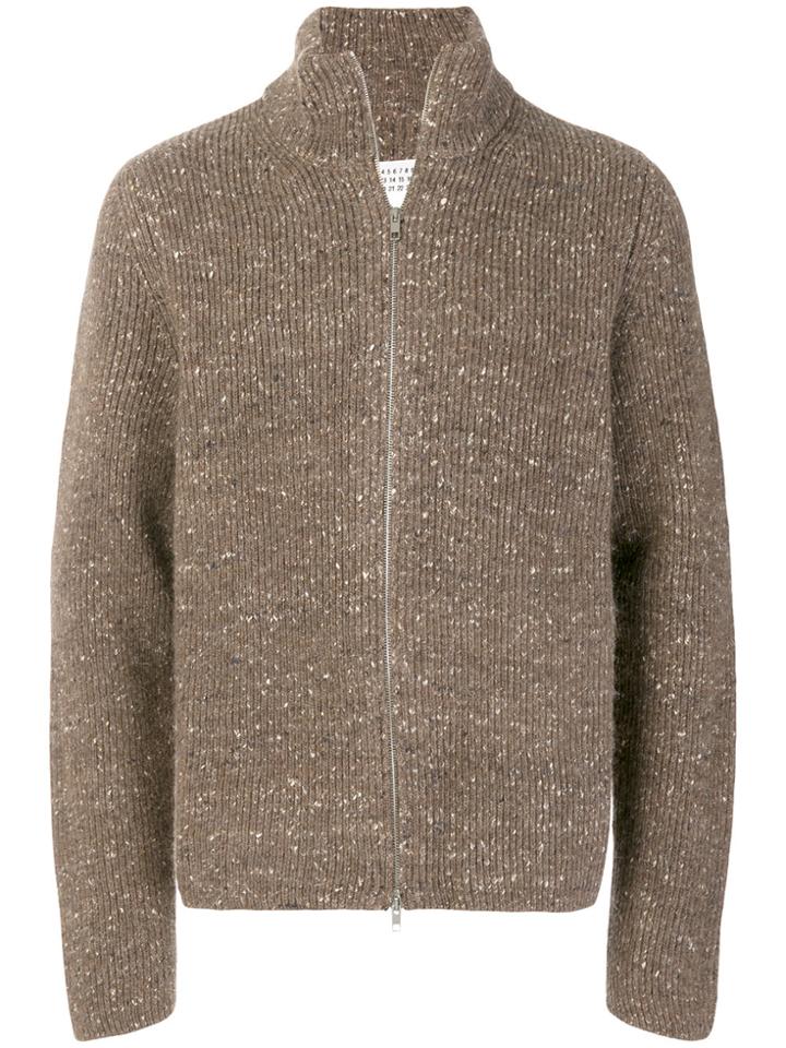 Maison Margiela Bouclé Knit Cardigan - Brown