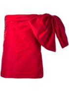 Bambah - Bow Top - Women - Silk - 8, Red, Silk