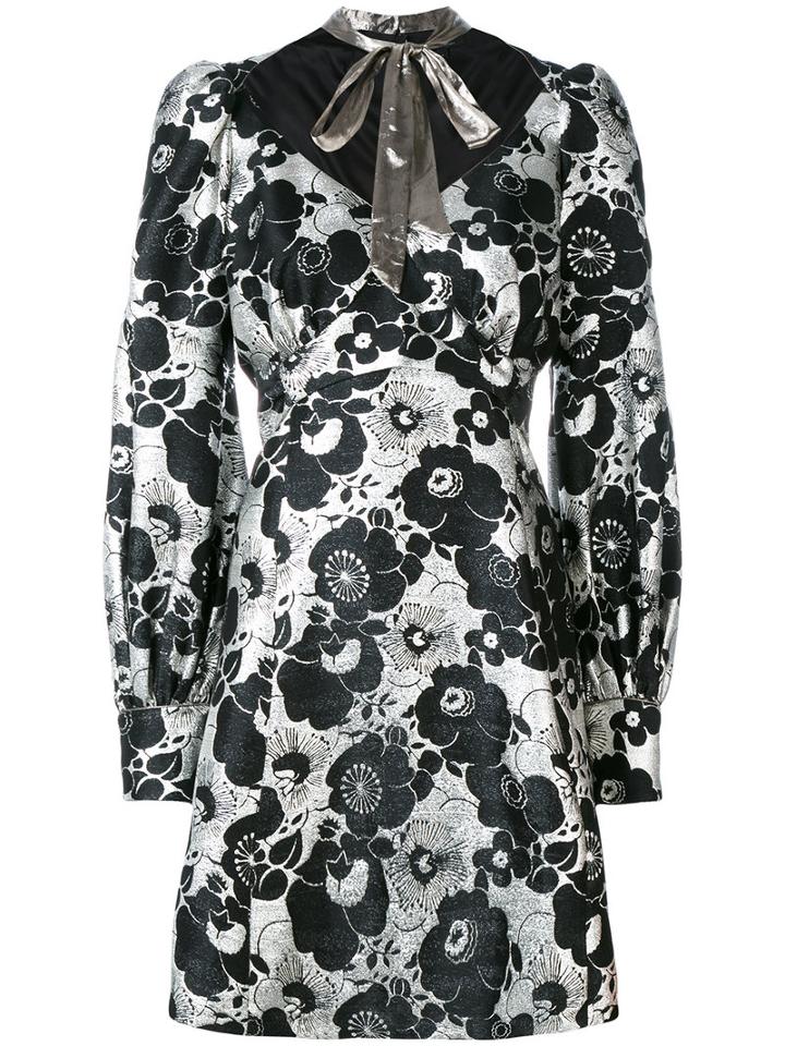 Marc Jacobs - Floral Print Dress - Women - Silk/polyester/rayon - 6, Black, Silk/polyester/rayon