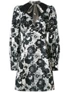 Marc Jacobs - Floral Print Dress - Women - Silk/polyester/rayon - 6, Black, Silk/polyester/rayon