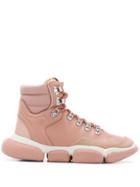 Moncler Lace-up Snow Boots - Pink