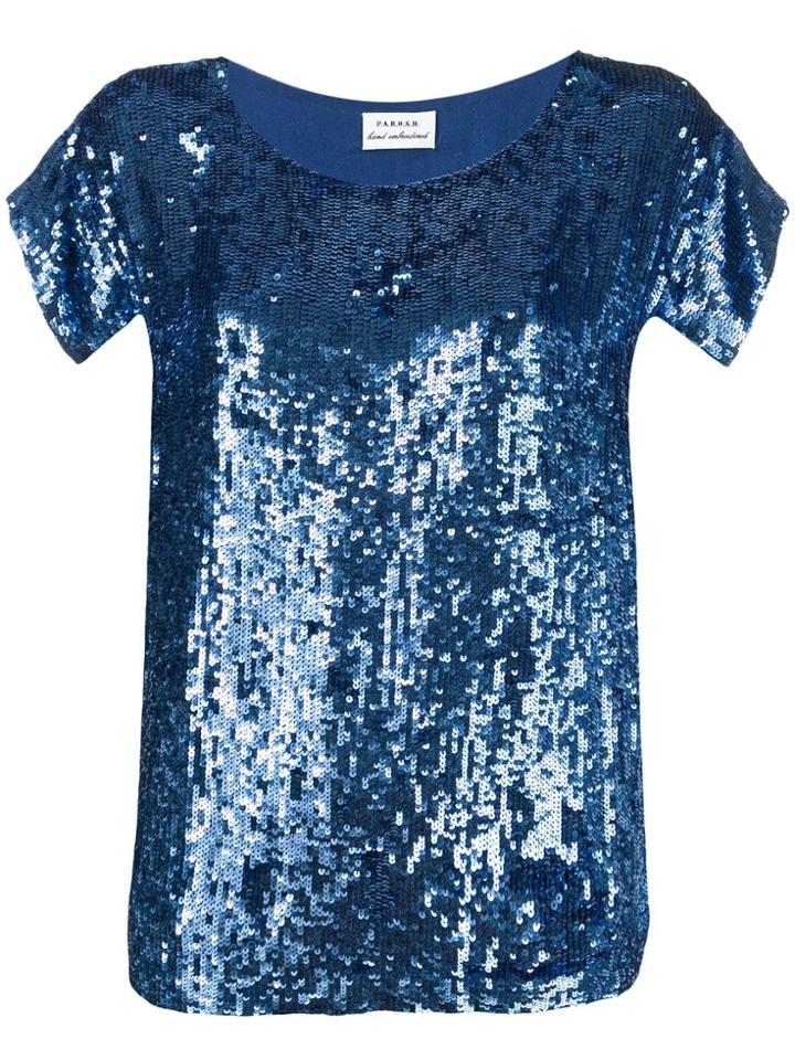 P.a.r.o.s.h. Sequined Top - Blue