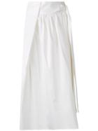 H Beauty & Youth Wide-legged Belted Cropped Trousers, Women's, Size: Medium, White, Cotton