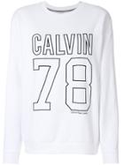 Calvin Klein Jeans Sports Logo Pullover - White