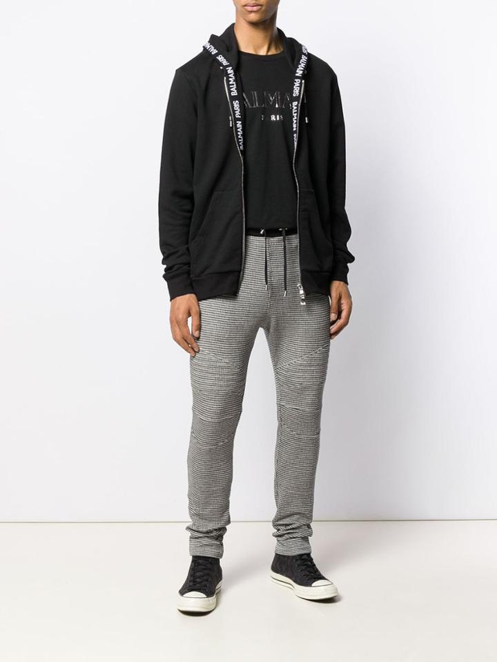 Balmain Logo Patch Jogging Trousers - Black