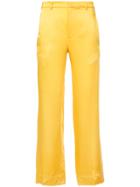 Tome Flared Plain Pants - Yellow & Orange