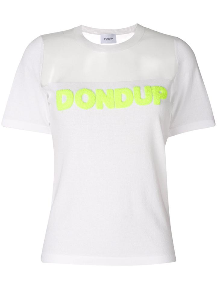 Dondup Sheer Panel T-shirt - White
