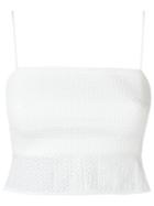 Giuliana Romanno Texturized Tank Top, Women's, Size: 40, White, Cotton