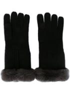 N.peal Fur Trim Gloves Gloves