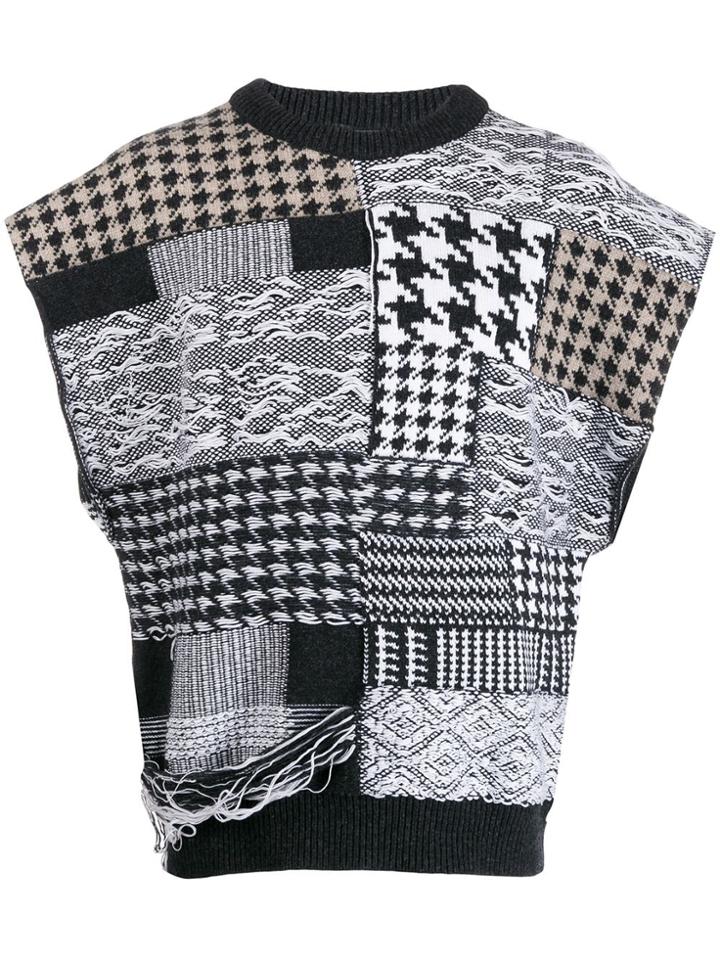 Cmmn Swdn Patchwork Print Jumper - Black