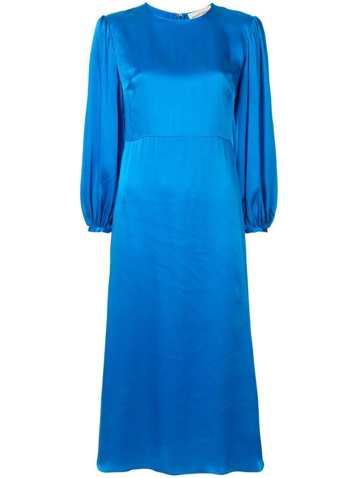 Mansur Gavriel Silk Midi Dress - Blue