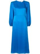 Mansur Gavriel Silk Midi Dress - Blue