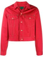 Jean Paul Gaultier Pre-owned 1988 Cropped Denim Jacket - Red