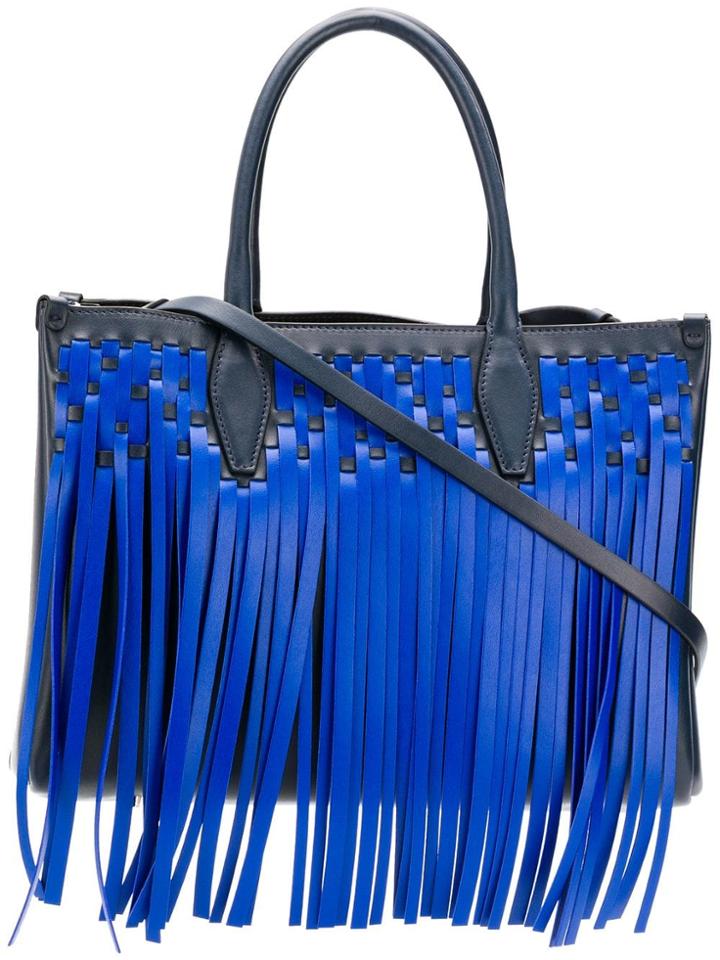 Lanvin Fringed Tote Bag - Blue