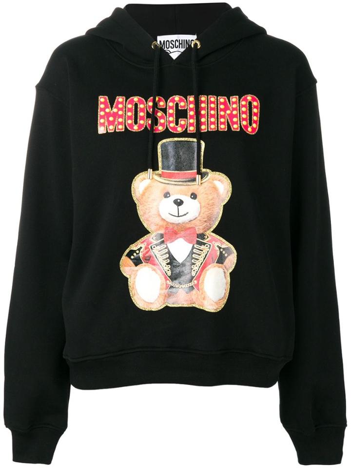 Moschino Teddy Bear Print Hoodie - Black